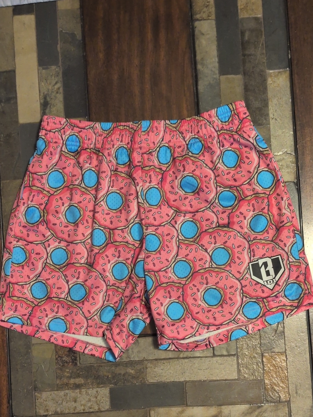 Baseball Lifestyle 101 Men's Shorts in Pink Sprinkle Donut Print